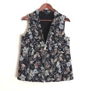 Quilted Floral Vest